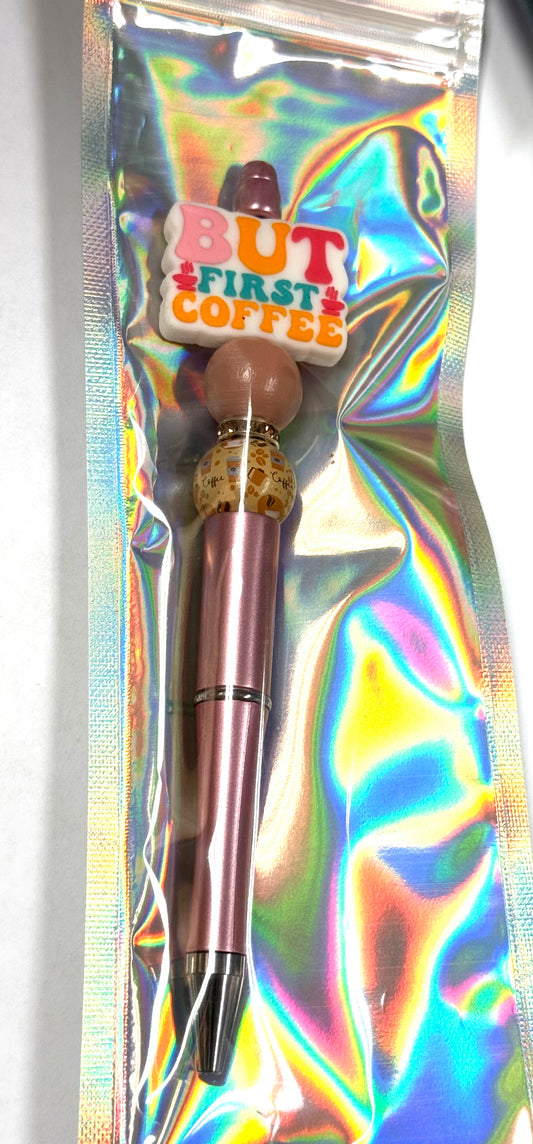 Beadable pen with focal