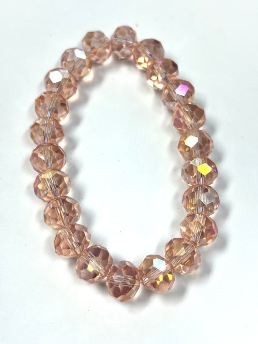 Glass beads rose gold