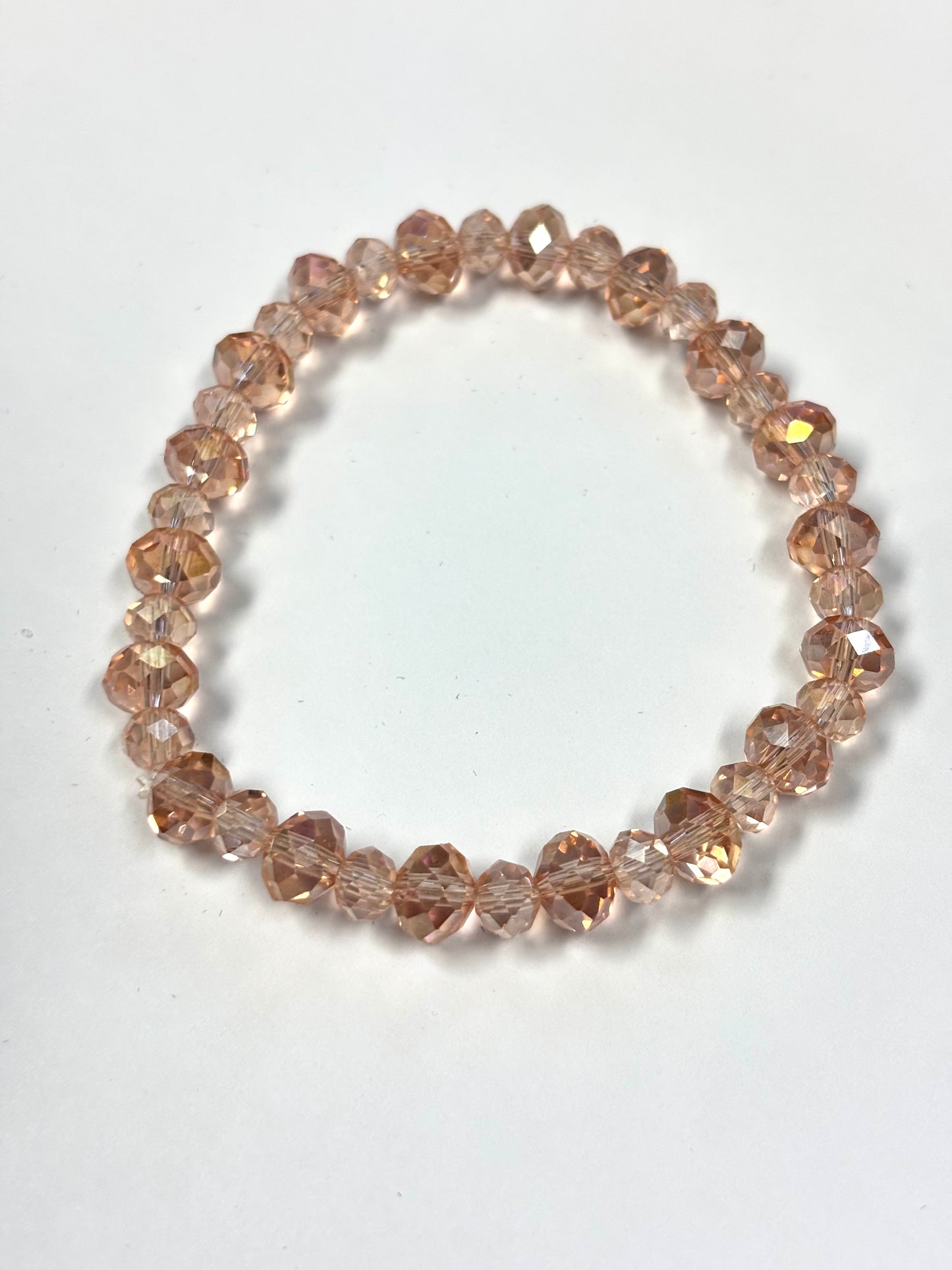 Glass beads rose gold