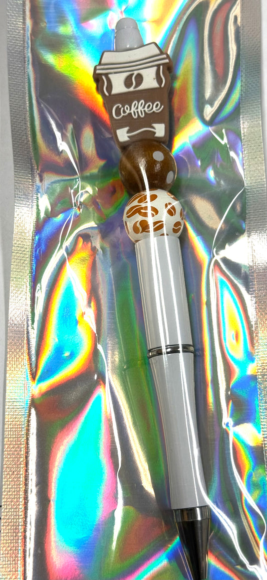 Beadable pen with focal