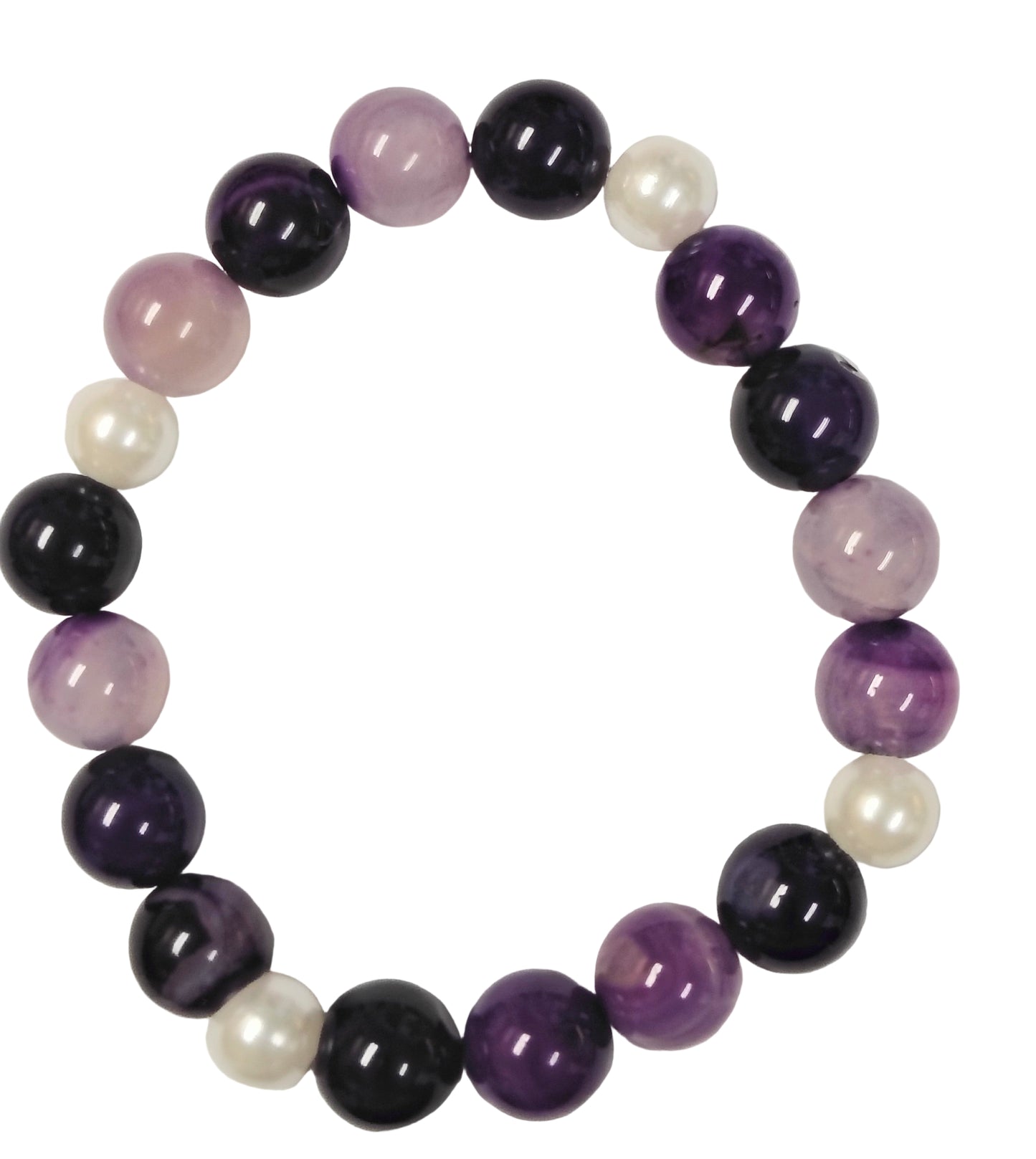 Amethyst and pearl bracelet